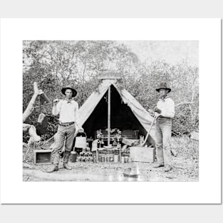 Cowboys in Camp, 1890. Vintage Photo Posters and Art